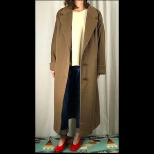 90s oversized Calvin Klein camel winter trench coat L 10
